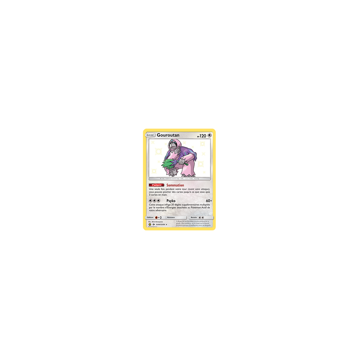 Carte Gouroutan - Chromatique rare de Pokémon Destinées Occultes SV44/SV94