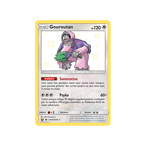 Carte Gouroutan - Chromatique rare de Pokémon Destinées Occultes SV44/SV94