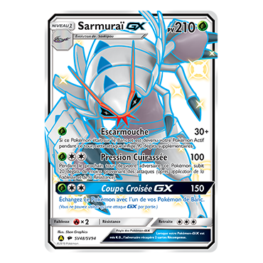 Carte Sarmuraï - Chromatique rare GX de Pokémon Destinées Occultes SV48/SV94
