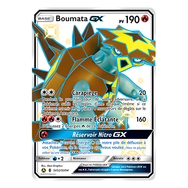 Boumata SV52/SV94 : Joyau Chromatique rare GX de l'extension Pokémon Destinées Occultes