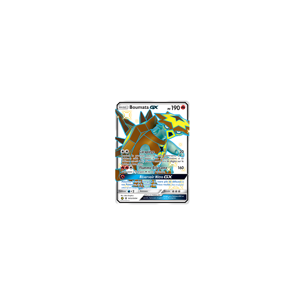 Boumata SV52/SV94 : Joyau Chromatique rare GX de l'extension Pokémon Destinées Occultes