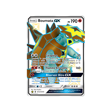 Boumata SV52/SV94 : Joyau Chromatique rare GX de l'extension Pokémon Destinées Occultes