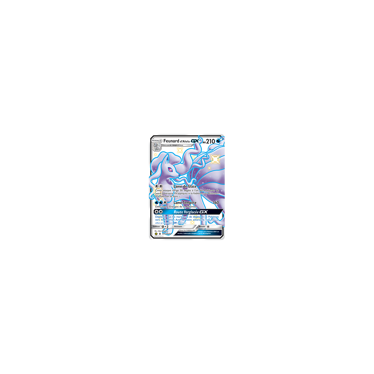 Feunard d'Alola SV53/SV94 : Joyau Chromatique rare GX de l'extension Pokémon Destinées Occultes