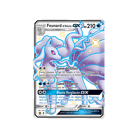 Feunard d'Alola SV53/SV94 : Joyau Chromatique rare GX de l'extension Pokémon Destinées Occultes