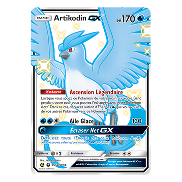 Carte Artikodin - Chromatique rare GX de Pokémon Destinées Occultes SV54/SV94