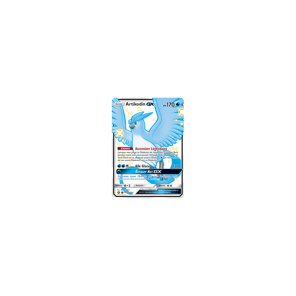 Carte Artikodin - Chromatique rare GX de Pokémon Destinées Occultes SV54/SV94