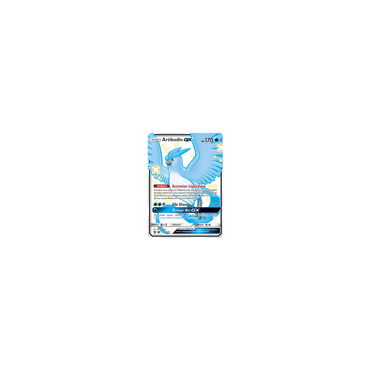 Carte Artikodin - Chromatique rare GX de Pokémon Destinées Occultes SV54/SV94