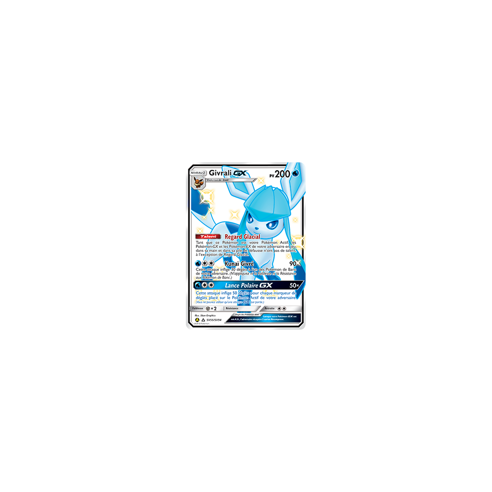 Carte Givrali - Chromatique rare GX de Pokémon Destinées Occultes SV55/SV94