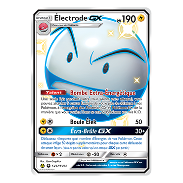 Carte Électrode - Chromatique rare GX de Pokémon Destinées Occultes SV57/SV94