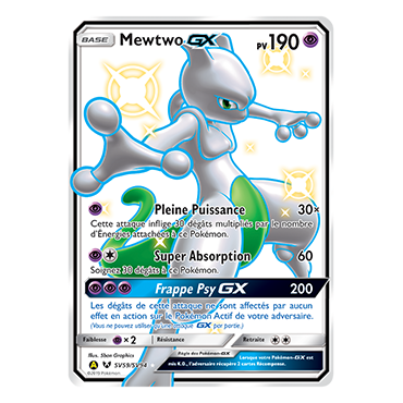 Mewtwo SV59/SV94 : Joyau Chromatique rare GX de l'extension Pokémon Destinées Occultes