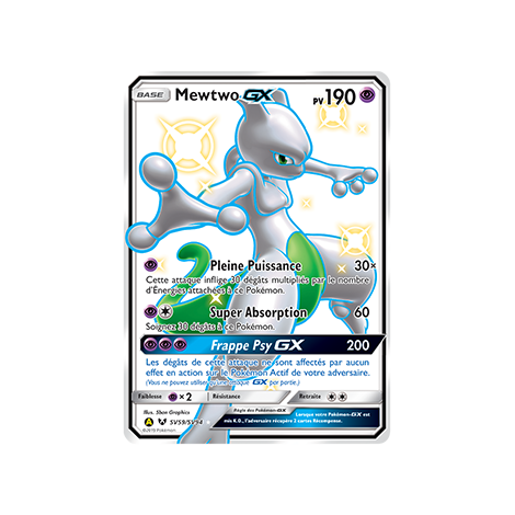 Mewtwo SV59/SV94 : Joyau Chromatique rare GX de l'extension Pokémon Destinées Occultes