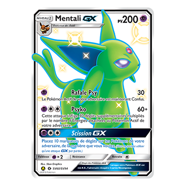 Carte Mentali - Chromatique rare GX de Pokémon Destinées Occultes SV60/SV94