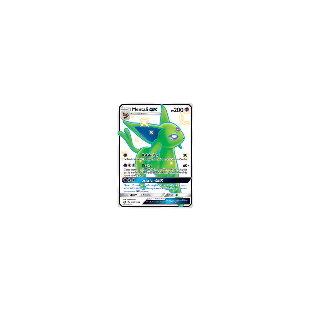 Carte Mentali - Chromatique rare GX de Pokémon Destinées Occultes SV60/SV94