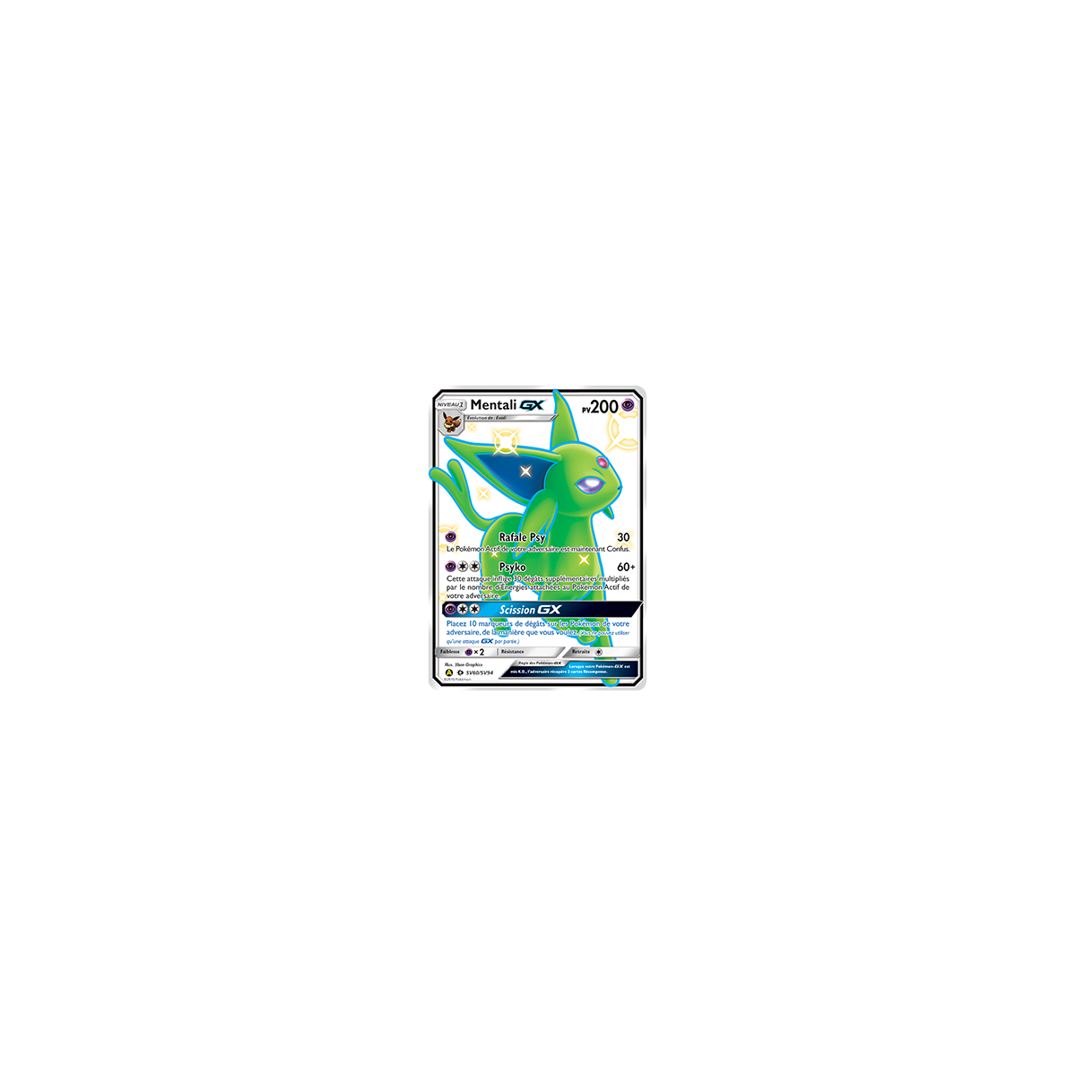 Carte Mentali - Chromatique rare GX de Pokémon Destinées Occultes SV60/SV94