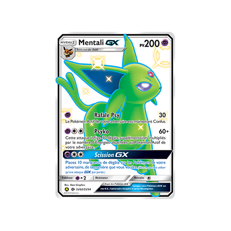 Carte Mentali - Chromatique rare GX de Pokémon Destinées Occultes SV60/SV94