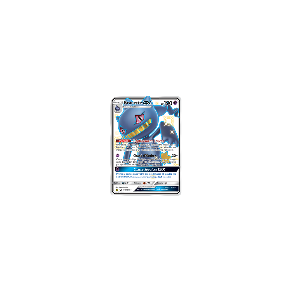 Branette SV61/SV94 : Joyau Chromatique rare GX de l'extension Pokémon Destinées Occultes