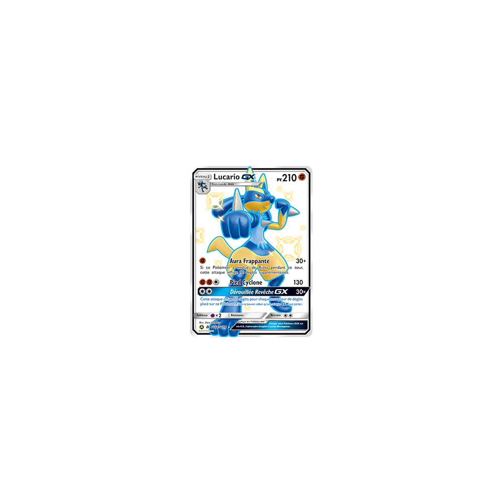 Lucario SV64/SV94 : Joyau Chromatique rare GX de l'extension Pokémon Destinées Occultes