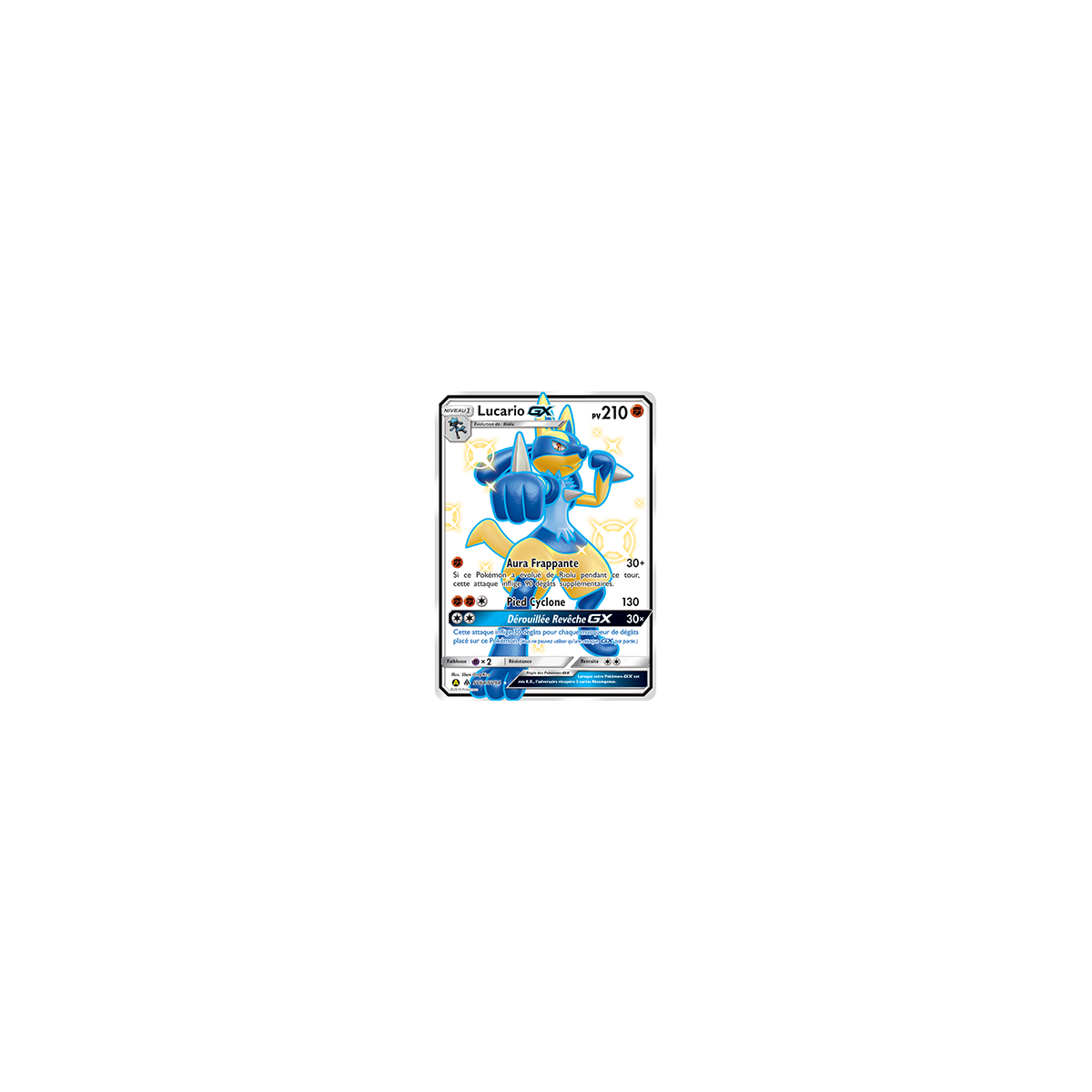 Lucario SV64/SV94 : Joyau Chromatique rare GX de l'extension Pokémon Destinées Occultes