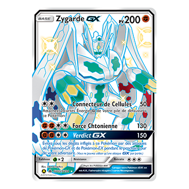 Découvrez Zygarde, carte Chromatique rare GX de la série Destinées Occultes