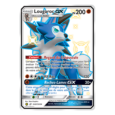 Lougaroc SV67/SV94 : Joyau Chromatique rare GX de l'extension Pokémon Destinées Occultes