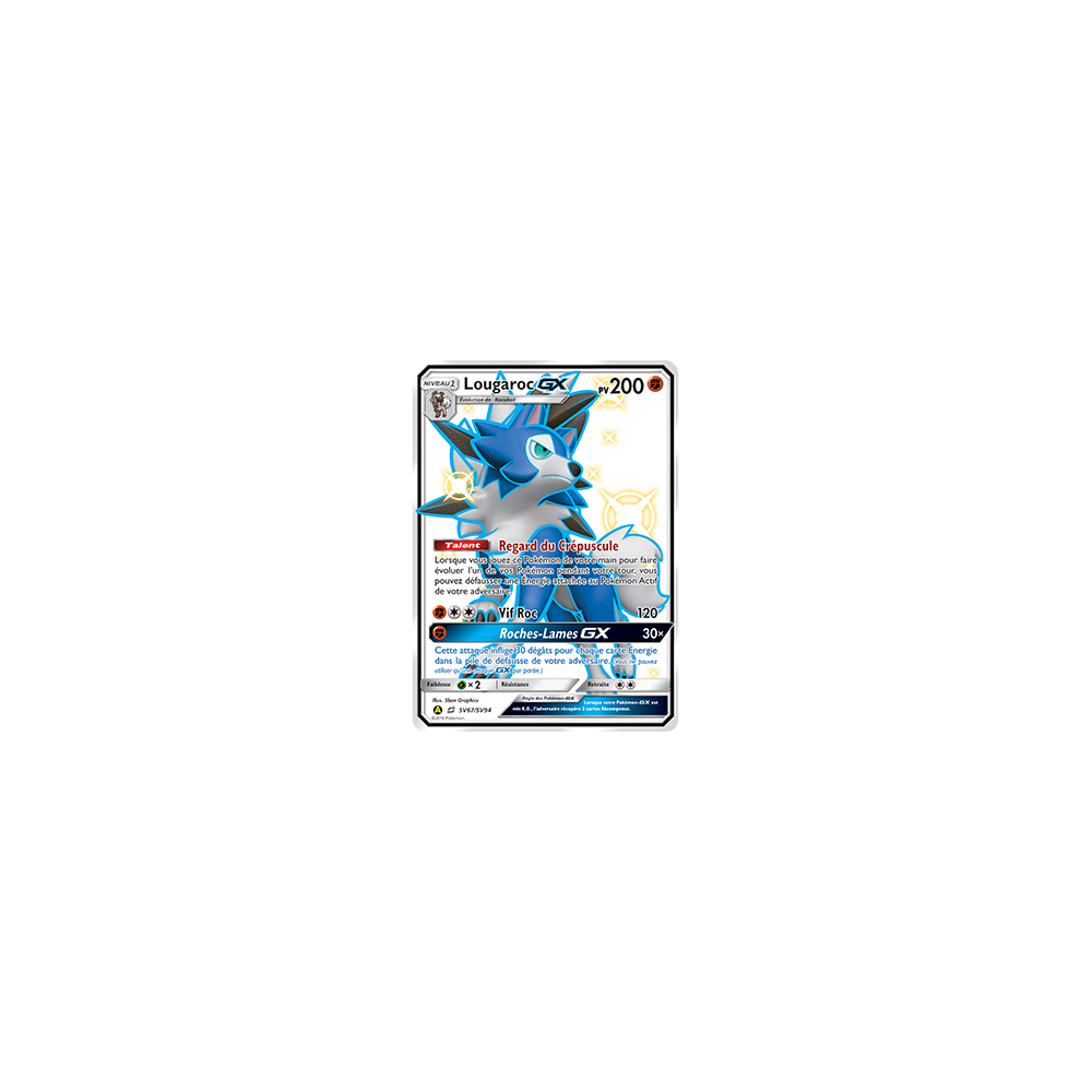 Lougaroc SV67/SV94 : Joyau Chromatique rare GX de l'extension Pokémon Destinées Occultes