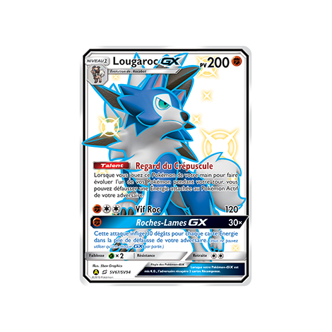 Lougaroc SV67/SV94 : Joyau Chromatique rare GX de l'extension Pokémon Destinées Occultes