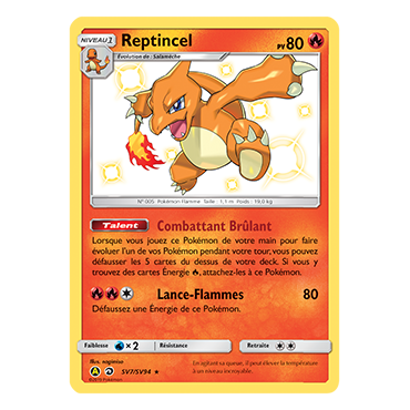 Reptincel SV7/SV94 : Joyau Chromatique rare de l'extension Pokémon Destinées Occultes