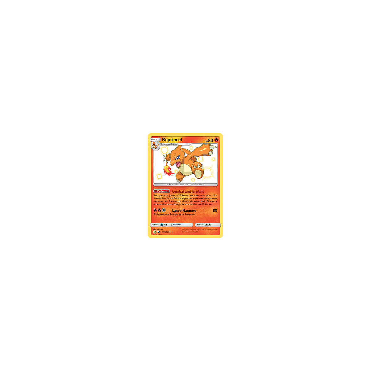 Reptincel SV7/SV94 : Joyau Chromatique rare de l'extension Pokémon Destinées Occultes