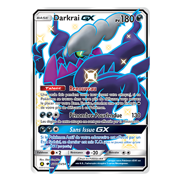 Découvrez Darkrai, carte Chromatique rare GX de la série Destinées Occultes