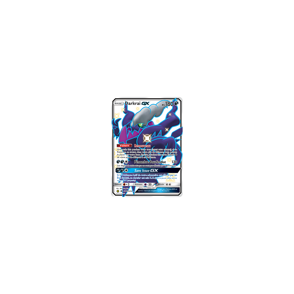 Découvrez Darkrai, carte Chromatique rare GX de la série Destinées Occultes