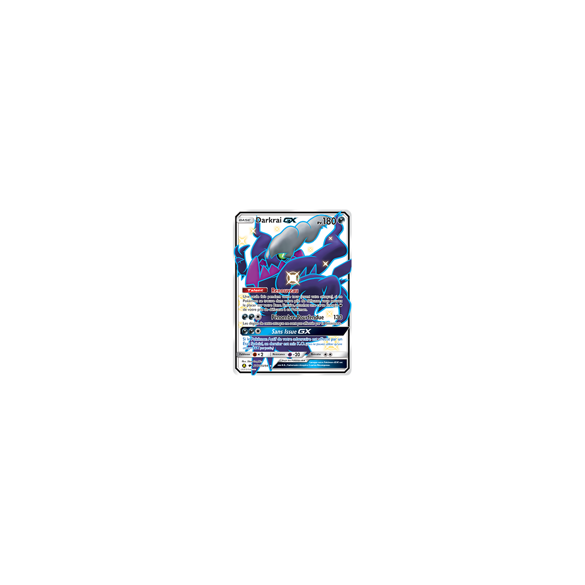 Découvrez Darkrai, carte Chromatique rare GX de la série Destinées Occultes