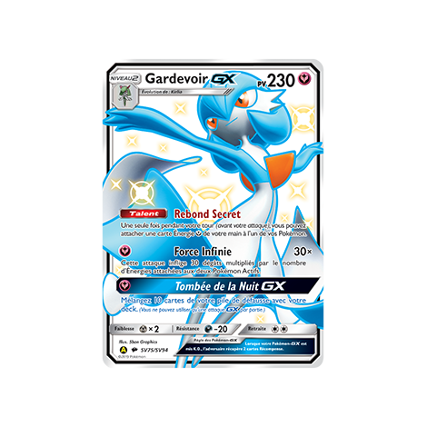 Carte Gardevoir - Chromatique rare GX de Pokémon Destinées Occultes SV75/SV94