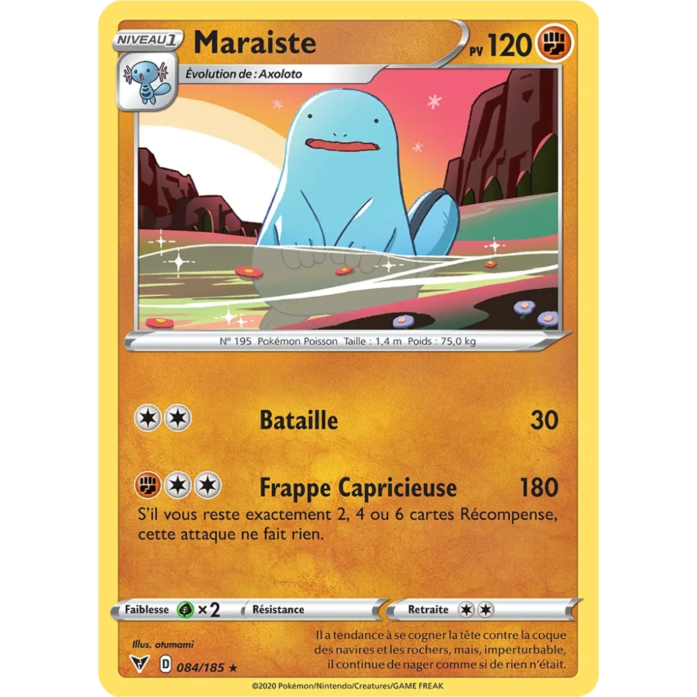 Maraiste 084/185 : Joyau Rare (Brillante) de l'extension Pokémon Épée et Bouclier Voltage Éclatant