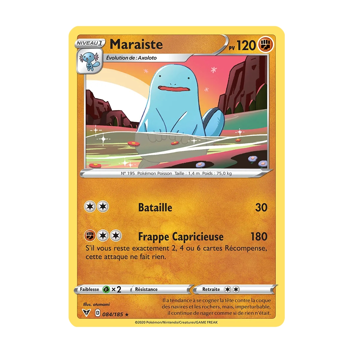 Maraiste 084/185 : Joyau Rare (Brillante) de l'extension Pokémon Épée et Bouclier Voltage Éclatant