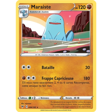 Maraiste 084/185 : Joyau Rare (Brillante) de l'extension Pokémon Épée et Bouclier Voltage Éclatant