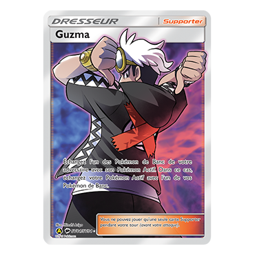 Découvrez Guzma, carte Ultra rare de la série Destinées Occultes
