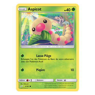 Aspicot 2/181 : Joyau Commune de l'extension Pokémon Duo de Choc