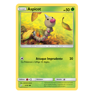 Aspicot 3/181 : Joyau Commune de l'extension Pokémon Duo de Choc