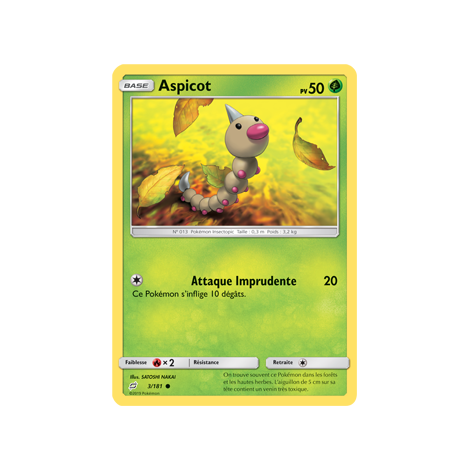 Aspicot 3/181 : Joyau Commune de l'extension Pokémon Duo de Choc