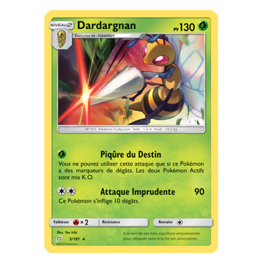 Dardargnan 5/181 : Joyau Rare de l'extension Pokémon Duo de Choc
