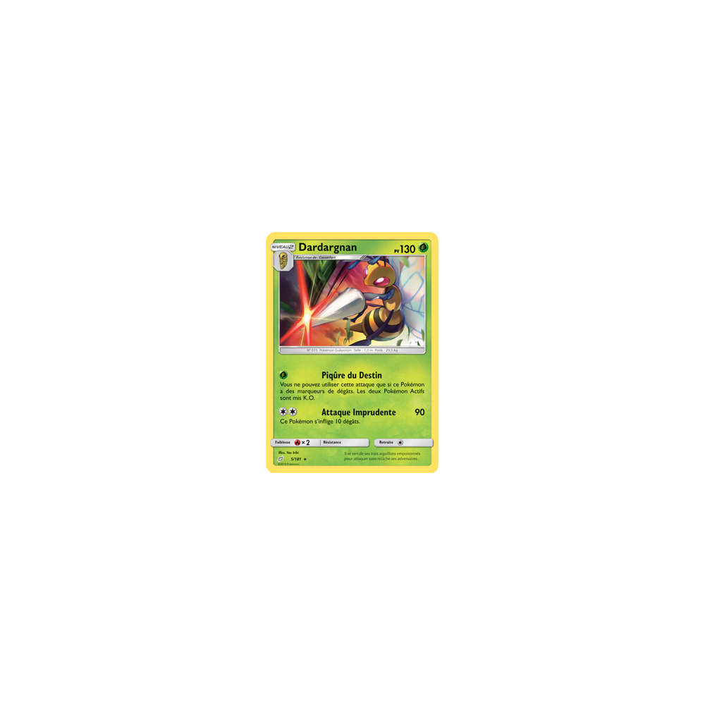 Dardargnan 5/181 : Joyau Rare de l'extension Pokémon Duo de Choc