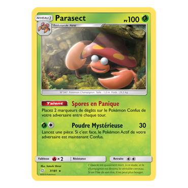 Parasect 7/181 : Joyau Rare de l'extension Pokémon Duo de Choc