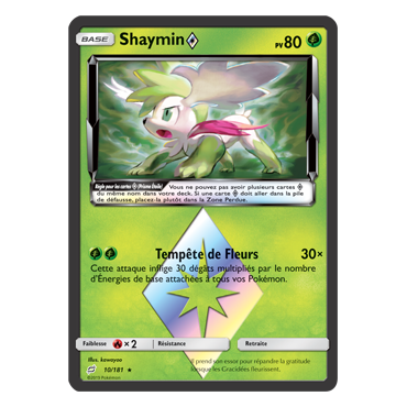 Shaymin 10/181 : Joyau Prisme Étoile rare de l'extension Pokémon Duo de Choc
