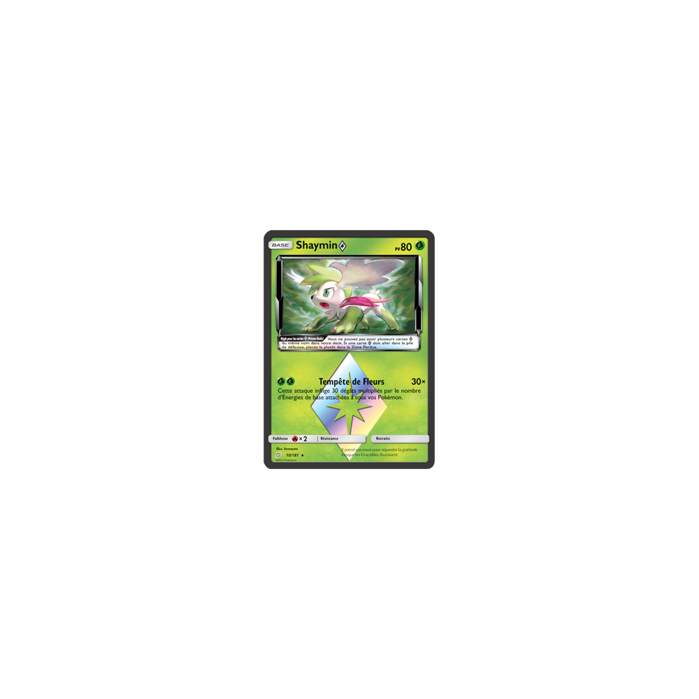 Shaymin 10/181 : Joyau Prisme Étoile rare de l'extension Pokémon Duo de Choc