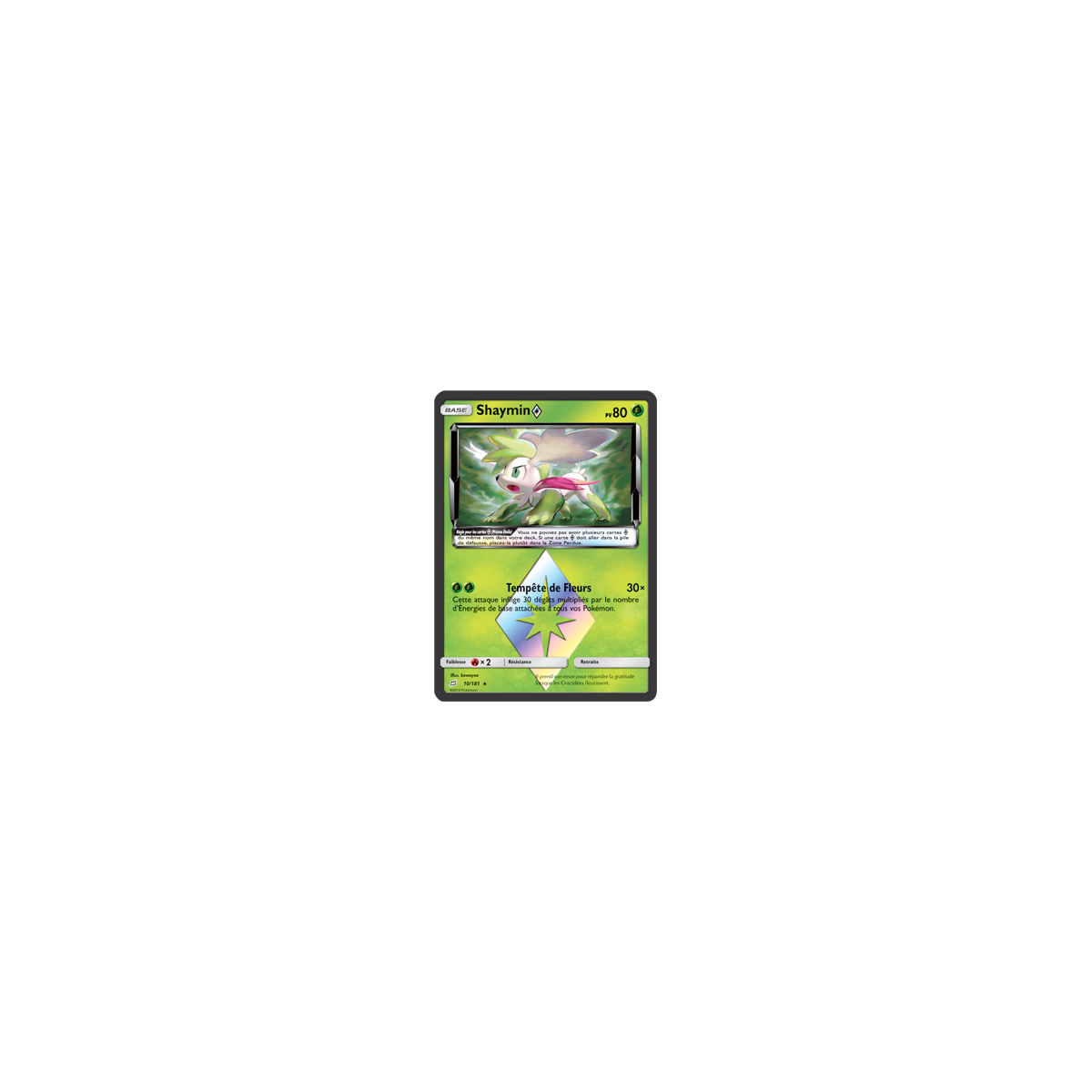 Shaymin 10/181 : Joyau Prisme Étoile rare de l'extension Pokémon Duo de Choc