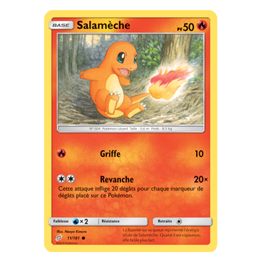 Salamèche 11/181 : Joyau Commune de l'extension Pokémon Duo de Choc