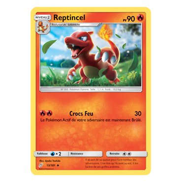 Carte Reptincel - Peu commune de Pokémon Duo de Choc 13/181