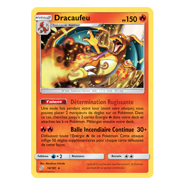 Découvrez Dracaufeu, carte Rare de la série Duo de Choc