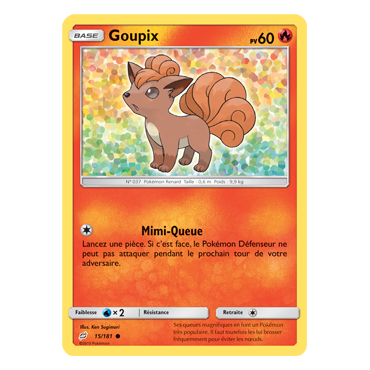 Carte Goupix - Commune de Pokémon Duo de Choc 15/181