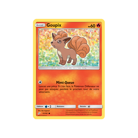 Carte Goupix - Commune de Pokémon Duo de Choc 15/181